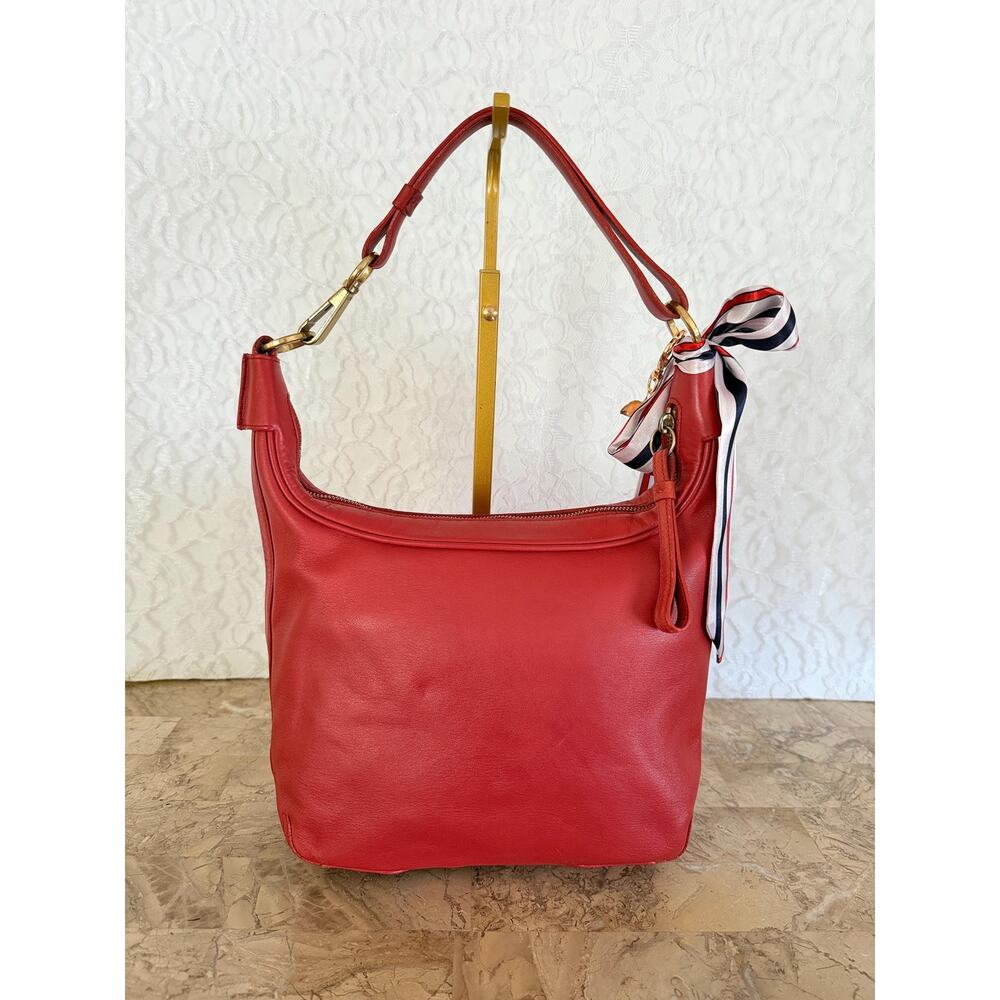 Vintage Authentic Coach Red 6950 Amanda Hobo Shoulder Bag Purse - Picture 3 of 11